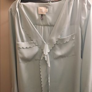 Anthropologie HD in Paris scalloped Remi blouse